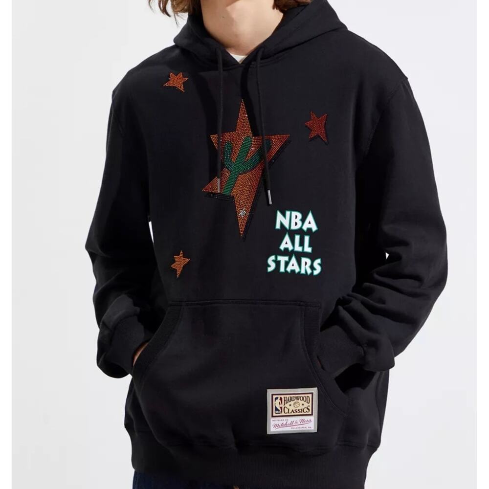 UO Mitchell & Ness 1995 NBA Allstars Hoodie Medium Mens Sweatshirt Basketball